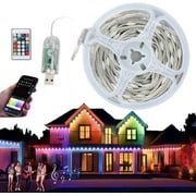 Smart Rainbow LED Permanent Outdoor Light - Smartlight, 2024 New Smart Permanent Outdoor Lights, Eaves Led Lights Strip Waterproof for Halloween, Christmas, Holiday, Party (100ft (30m))